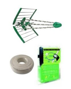 Kit Antena + Amplificador + Fuente + Cable