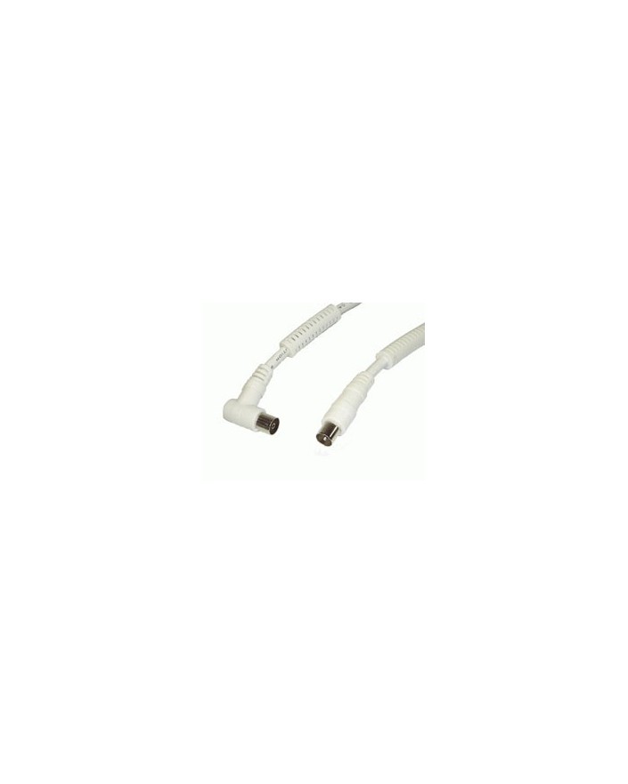 Cable Antena TV macho recto hembra acodado filtro Edc metros 5 metros Color  blanco