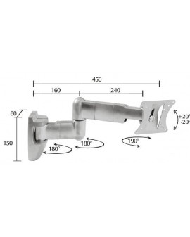 Soporte TV LCD-PLASMA  TRIDIRECTION 20 Kg - 30" /Tboston