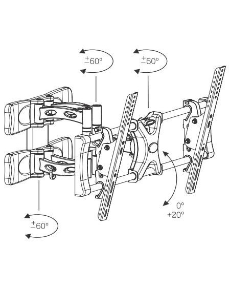 Soporte TV LCD-PLASMA LUNIXPRO 50 60Kg - 50" /Axil