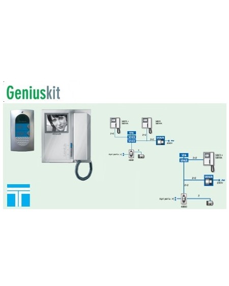 Kit Videoportero B/N digital Unif. Genius
