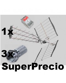 KIT 41 DB Antena HYDRA LTE + Amplificador TAM1224LTE +...