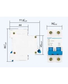 Magnetotérmico Chint 2 Polos 10A CURVA C