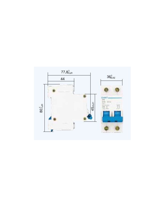Magnetotérmico Chint 2 Polos 32A CURVA C