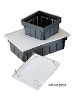 Caja empotrar con tapa de tornillos 100x100x50 2
