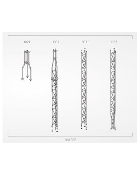 Tramo superior Torre 180 RPR Zinc+RPR 3 m