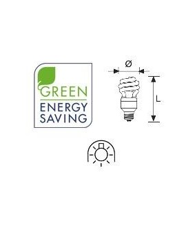 Lámpara Duralux MINI TWIST ECO Luz natural 9W E27 2