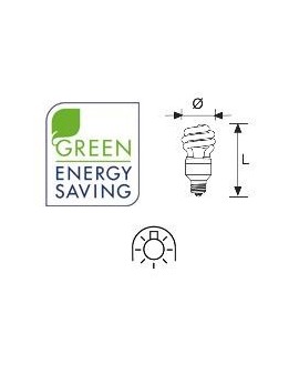 Lámpara Duralux MINI TWIST ECO Luz natural 15W E27 2