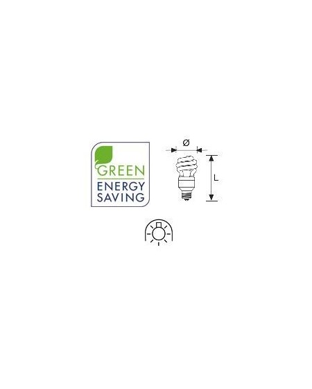 Lámpara Duralux MINI TWIST ECO Luz natural 15W E27