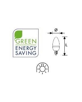 Lámpara Duralux MINI VELA Luz íntima 5W E14 2