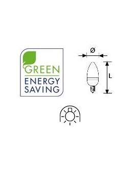 Lámpara Duralux MINI VELA Luz natural 7W E14 2