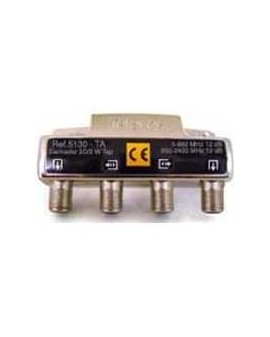 Derivador conector F, 2 salidas, 12 dB  Interior TA...