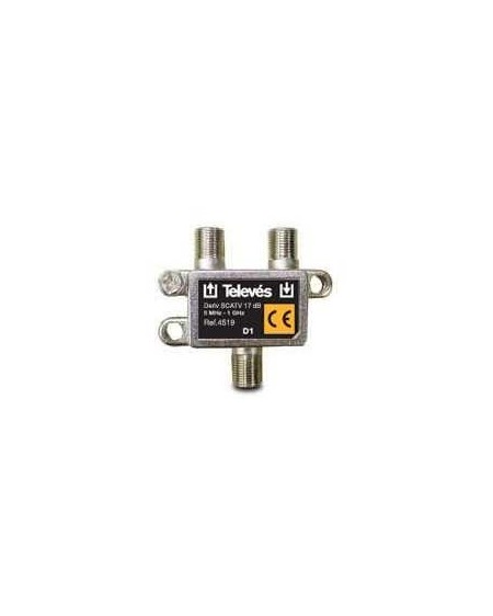 Derivador conector F, 1 salida, 17 dB  Interior