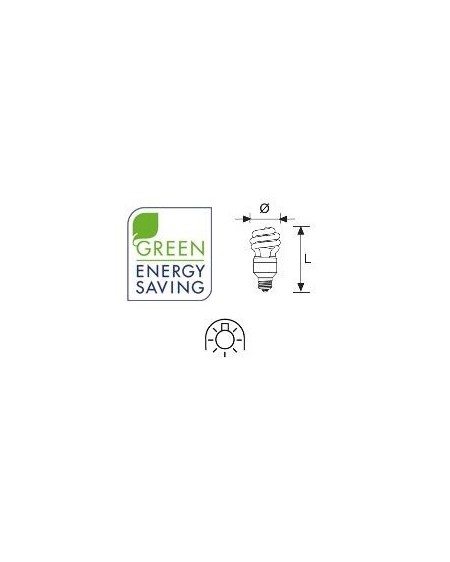Lámpara Duralux MINI TWIST ECO Luz íntima 15W E14