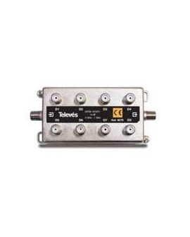 Derivador conector F, 8 salidas, 14 dB  Interior