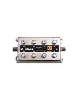 Derivador conector F, 8 salidas, 20 dB  Interior