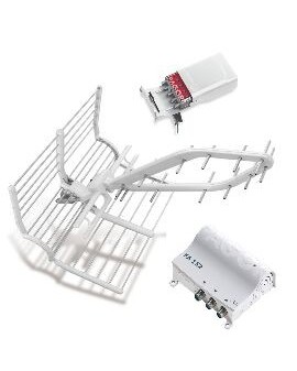 Kit Antena RHOMBUS+Amplificador+Fuente+cable FAGOR