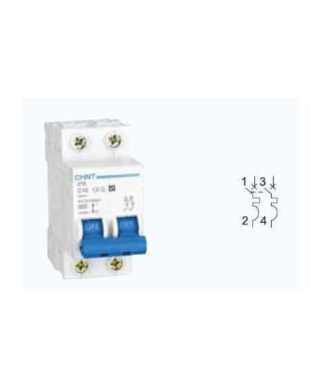 Magnetotérmico Chint 2 Polos 10A-16-20-25 A CURVA C