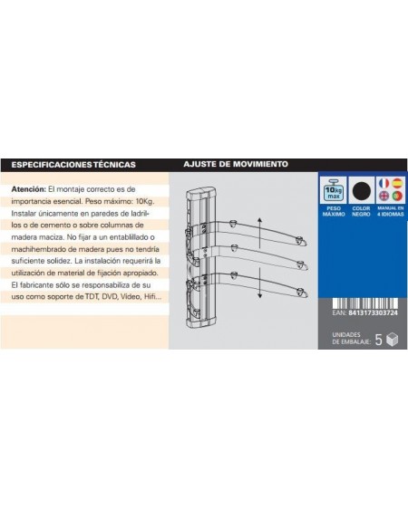 SOPORTE LUNIXPRO-DVD NEGRO AC0538E SOPORTE LUNIXPRO-DVD NEGRO AC0538E