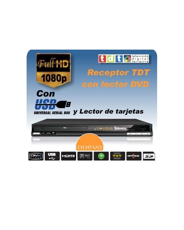 DVD con sintonizador TDT TELEVES 7141