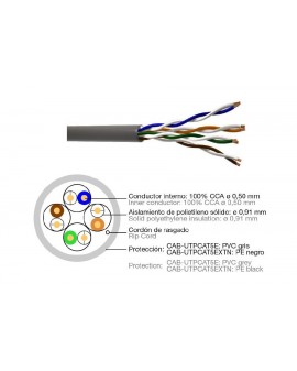 Cable UTP CAT5 Gris (Rollo 305m) CCA 2