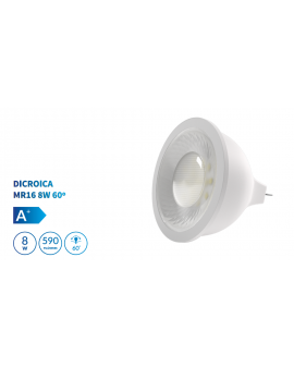 Bombilla dicroica LED SMD 8W casquillo MR16 luz cálida 2