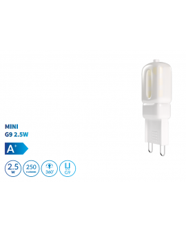 Lámpara LED SMD 2.5W casquillo G9 luz cálida 2