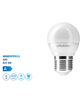 Lámpara Miniesférica G45 E27 6W Serie Ampera 2