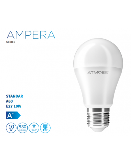 Lámpara Standar A60 E27 10W Serie Ampera