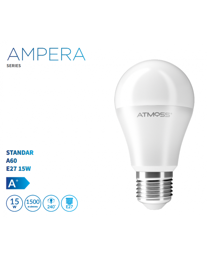 Lámpara Standar A60 E27 15W Serie Ampera