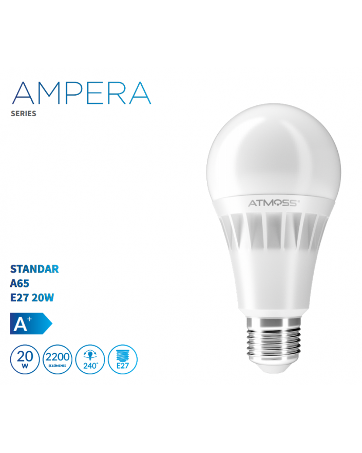 Lámpara Standar A65 E27 20W Serie Ampera