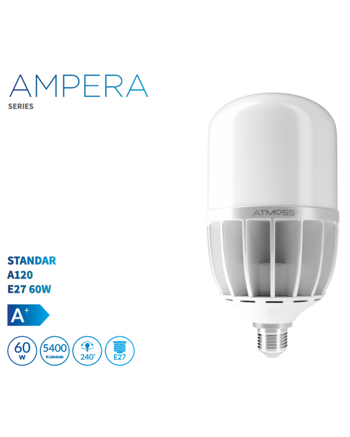 Lámpara Standar A120 E27 60W Serie Ampera