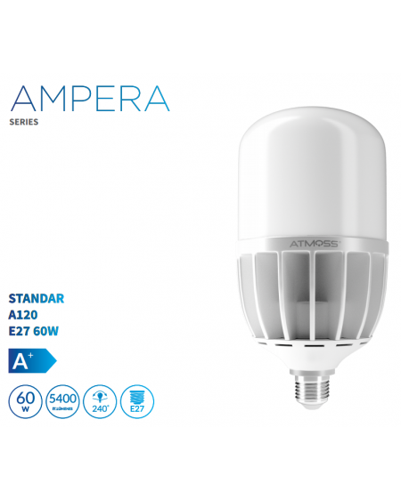 Lámpara Standar A120 E27 60W Serie Ampera