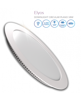 Downlight LED Circular Plano Blanco 18W Luz Neutra