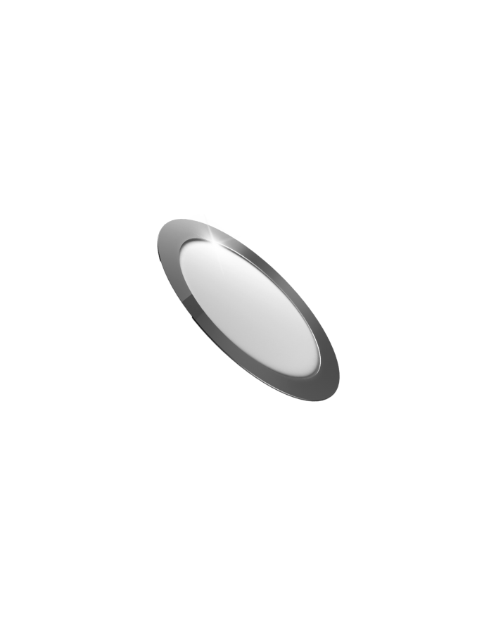 Downlight LED Circular Plano Cromo 25W Luz Blanca