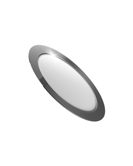 Downlight LED Circular Plano Cromo 25W Luz Blanca