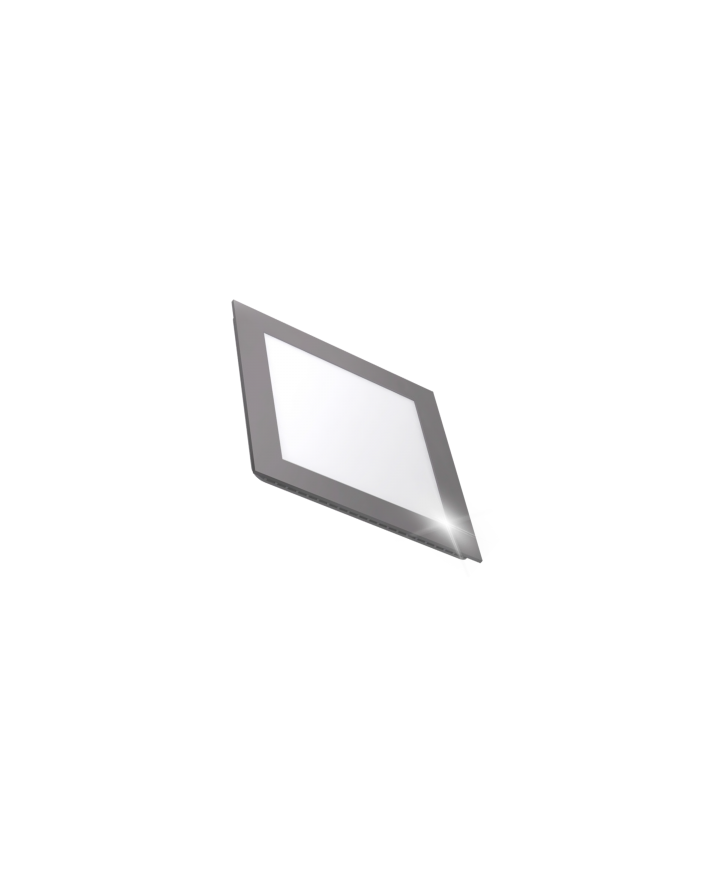 Downlight LED Cuadrado Plano Cromo 25W Luz Blanca