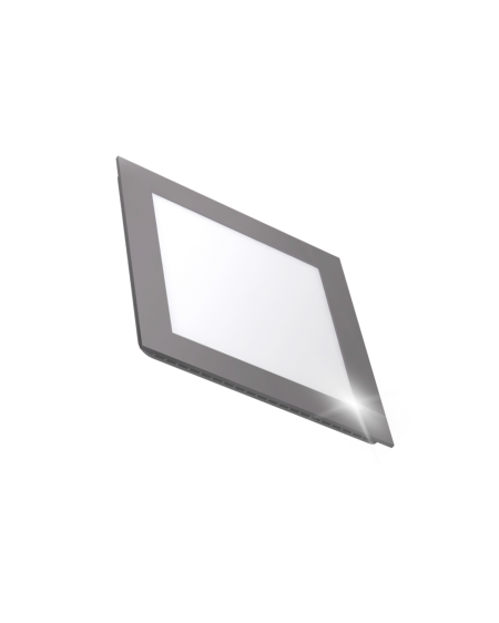 Downlight LED Cuadrado Plano Cromo 25W Luz Blanca Downlight LED Cuadrado Plano Cromo 25W Luz Blanca