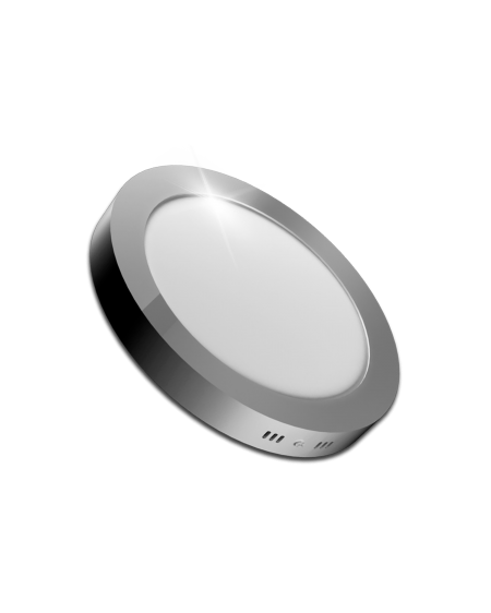 Downlight LED Circular Superficie Cromo 18W Luz Neutra