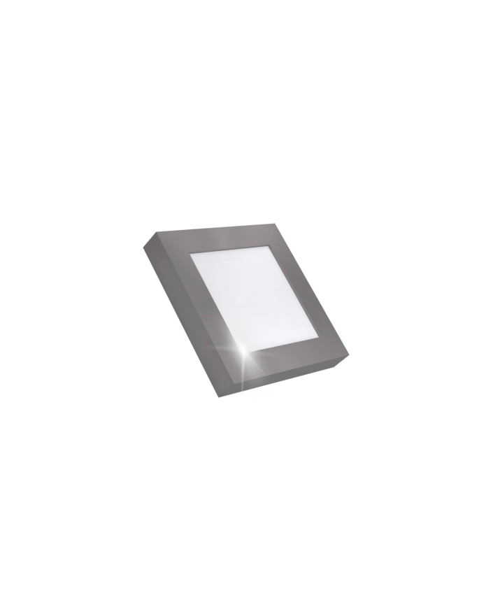 Downlight LED Cuadrado de Superficie Cromo 18W Luz Neutra