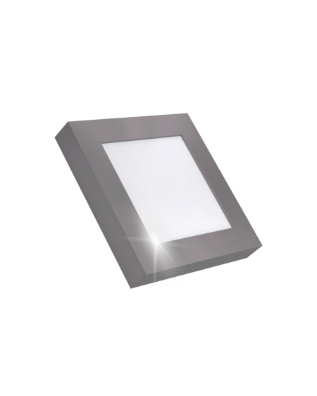 Downlight LED Cuadrado de Superficie Cromo 18W Luz Neutra Downlight LED Cuadrado de Superficie Cromo 18W Luz Neutra
