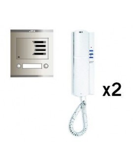 Kit portero electronico analógico Auta para 2 viviendas