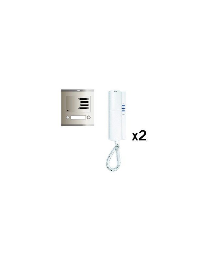 Kit portero electronico analógico Auta para 2 viviendas