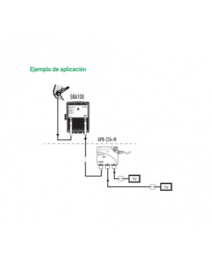 Amplificador de Mástil 1 entrada SBA-100
