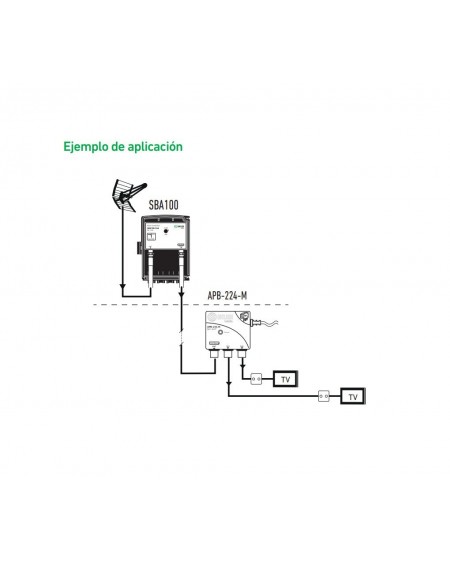 Amplificador de Mástil 1 entrada SBA-100