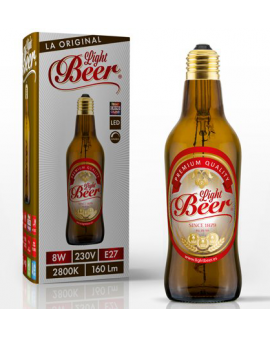 Bombilla LED Light Beer Marrón con etiqueta 2