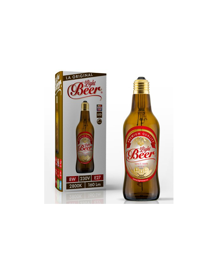 Bombilla LED Light Beer Marrón con etiqueta
