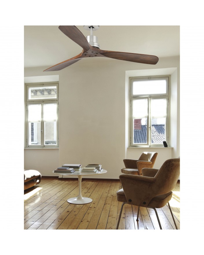 Ventilador Sin Luz Lantau Nogal 3 aspas
