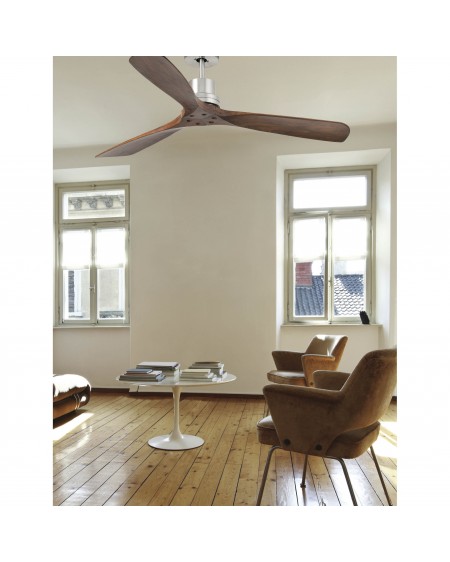 Ventilador Sin Luz Lantau Nogal 3 aspas Ventilador Sin Luz Lantau Nogal 3 aspas
