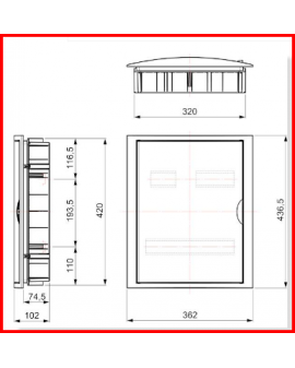 Caja para ICP y distribución hasta 20 elementos 2